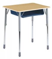 23L939 Student Desk, Fusion Maple, Silver Mist