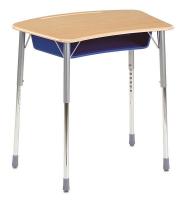 23L940 Student Desk, Fusion Maple, Silver Mist