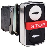 23V759 Pushbutton, Illuminated, White/Black, Metal