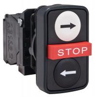 23V763 Pushbutton, Illuminated, White/Blk, Plastic