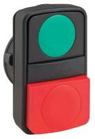 23V780 Pushbutton Head, Double, Green/Red, Plastic