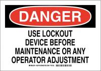 23V905 Lockout Safety Sign