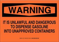 23W282 B302 SAFETY SIGN 10X14 BLK/ORG