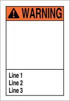 23W308 B302 SAFETY SIGN 10X7 BLK/ORG/WHT