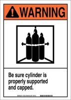 23W313 B302 SAFETY SIGN 14X10 BLK/ORG/WHT