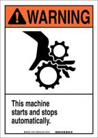 23W314 B302 SAFETY SIGN 14X10 BLK/ORG/WHT