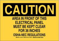 23X395 PRINZING CAUTION AREA IN FRONT OF...