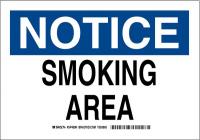 23X401 PRINZING NOTICE SMOKING AREA