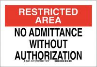 23X540 Security Area Sign