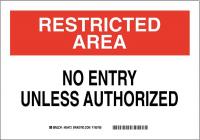 23X542 Security Area Sign