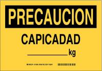 23X696 SPANISH/CAUT CAPACITY ___LBS.