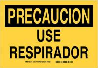23X708 SPANISH/CAUT WEAR RESPIRATOR