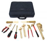 23X829 Tool Set, Non-Sparking, w/Case, 10 Pc