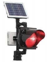 23Y006 SOLAR BLINKERBEACON, RED, BLACK HOUSING