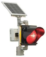 23Y009 SOLAR BLINKERBEACON, RED, RAW HOUSING