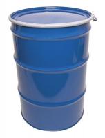 23Y332 Steel Drum, Open Head, 55 Gal, Blue