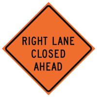 23Y884 Traffic Sign, Right Lane Closed, 36 In.
