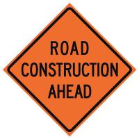 23Y918 Traffic Sign, Road Construction H 48 In.