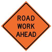 23Y925 Traffic Sign, Road Work Ahead H 36 In.