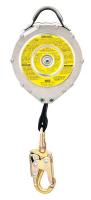 23Z887 Self-Rtrctng Lifeline, 20ft, Nylon, Gry/Ylw
