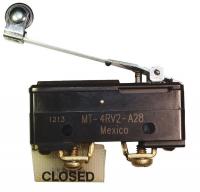 24A150 Lg Basic Swch, 10A, SPDT, Lng Roller Lever