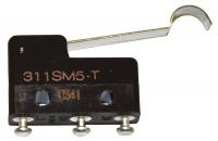 24A181 Sub-Mini Swch, 5A, SPDT, Simultd Rollr Levr