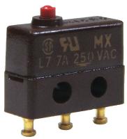 24A201 Sub-Mini Snap Swch, 7A, SPDT, Pin Plunger