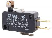 24A281 Prmium Mini Swch, 3A, SPDT, Shrt Rollr Levr