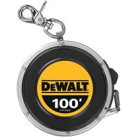 24A333 Measuring Tape, 3/8 In x 100 ft, Ylw/Blk
