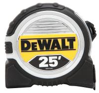 24A337 Measuring Tape, 1-1/4 In x 25 ft, Ylw/Blk