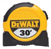 24A338 Measuring Tape, 1-1/8 In x 30 ft, Ylw/Blk