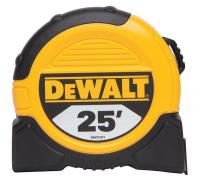 24A340 Measuring Tape, 1-1/8 In x 25 ft, Ylw/Blk