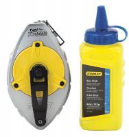 24A357 Chalk Line Reel, 100 ft, Alum, w/Blue Chalk