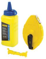 24A358 Chalk Line Reel, 100 ft, ABS, w/Blue Chalk