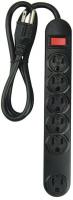 24A462 Outlet Strip, 6 Outlets, 5 plus 1, Black