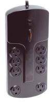 24A465 Outlet Strip, 8 Outlets, 6 plus 2, Black