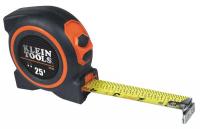 24A475 Measuring Tape, 1 In x 25 ft, Black/Orange