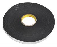 24A721 Double Sided Tape, 3/4 In x 36 yd., Black