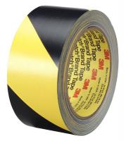 24A735 Marking Tape, Roll, 1In W, Black/Yellow