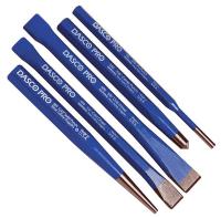 24A849 Punch and Chisel Set, Carbon Steel, 5 Pc