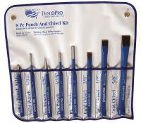 24A850 Punch and Chisel Set, Carbon Steel, 8 Pc