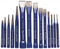 24A945 Punch and Chisel Set, Carbon Steel, 14 Pc