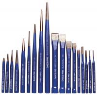 24A946 Punch and Chisel Set, Carbon Steel, 18 Pc