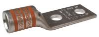 24D019 Lug, 2 Holes, 3/0AWG, 50 Die, Orange