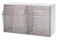 24D263 Bin Unit, 2 Tip Out Bins, White
