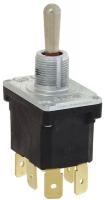 24D376 Toggle Switch, DPDT, 6 Conn., On/Off/On