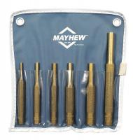 24D638 Pin Punch Set, SAE, Brass, 6 Pc