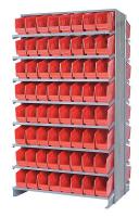 24K045 Pick Rack, 24Dx36Wx60H, 128 Red Bins