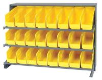 24K065 Pick Rack, 12Dx36Wx21H, 24 Yellow Bins