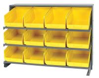 24K067 Pick Rack, 12Dx36Wx21H, 12 Yellow Bins